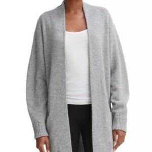 NWT Vince 100% Cashmere Gray Open Front Cardigan Sweater Small NEW
